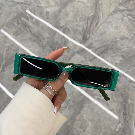 Rectangle Frame Fashion Sunglasses 2021 Hip Hop Vintage Designer Wholesale Black Shades Glasses Luxury For Men And Women UV400