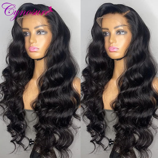 Cynosure 13X4 HD Transparent Lace Front Human Hair Wigs PrePlucked Brazilian Body Wave Lace Frontal Wig With Baby Hair For Women