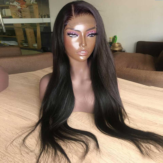 ONETIDE Transparent 34 Inch Bone Straight Lace Front Wig Brazilian Human Hair 13x4 Lace Frontal Wigs For Women Closure Wigs